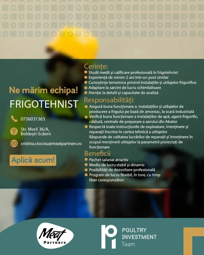 Angajăm Frigotehnist