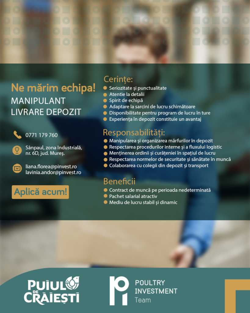 Manipulant livrare depozit
