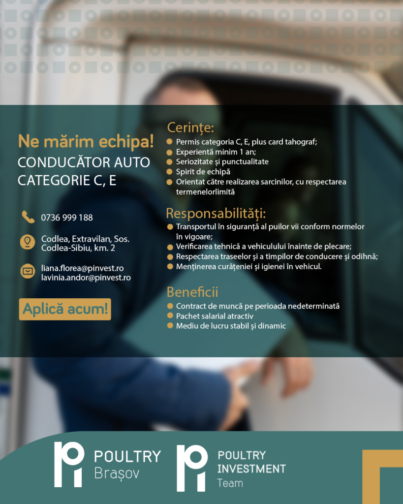 Conducător auto categorie C, E