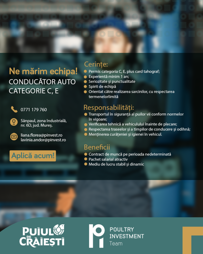 Conducător auto categorie C, E